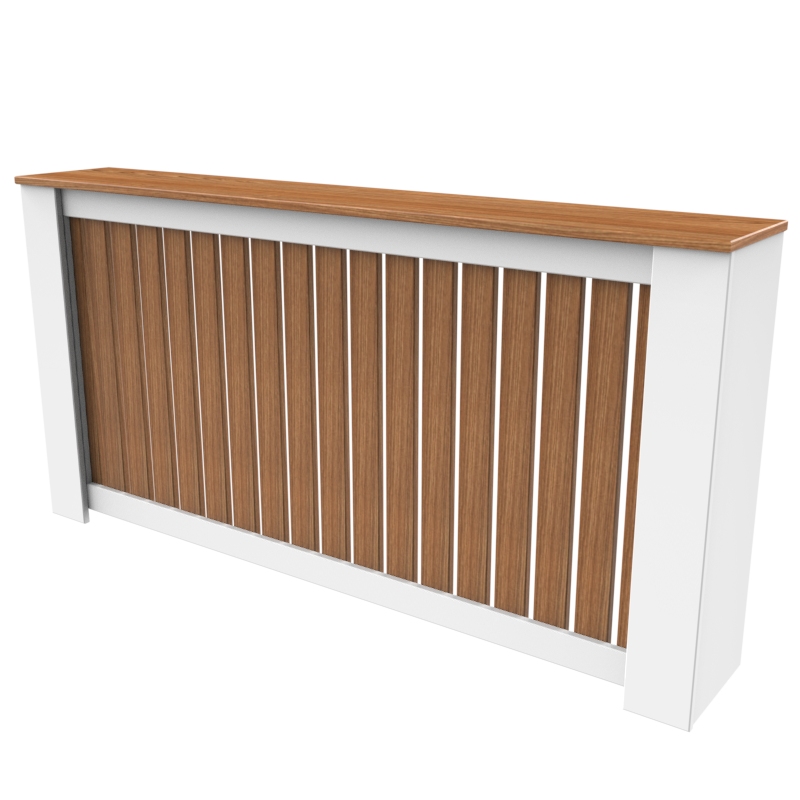 کاور شوفاژ و رادیاتور تکنودکور مدل RCA/B رنگ سفید چوب