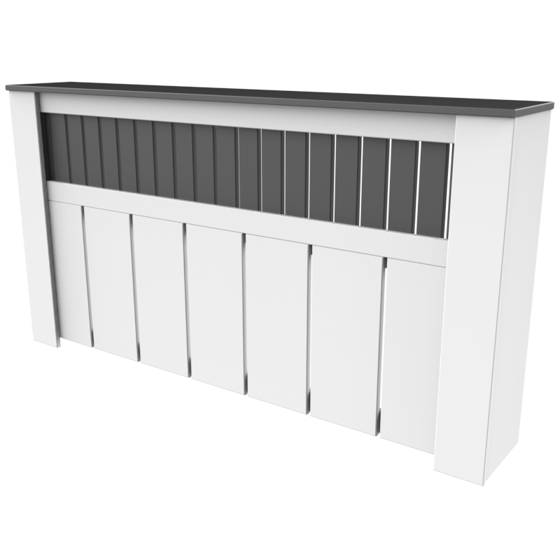 کاور شوفاژ و رادیاتور تکنودکور مدل RCG رنگ سفید نقرهای