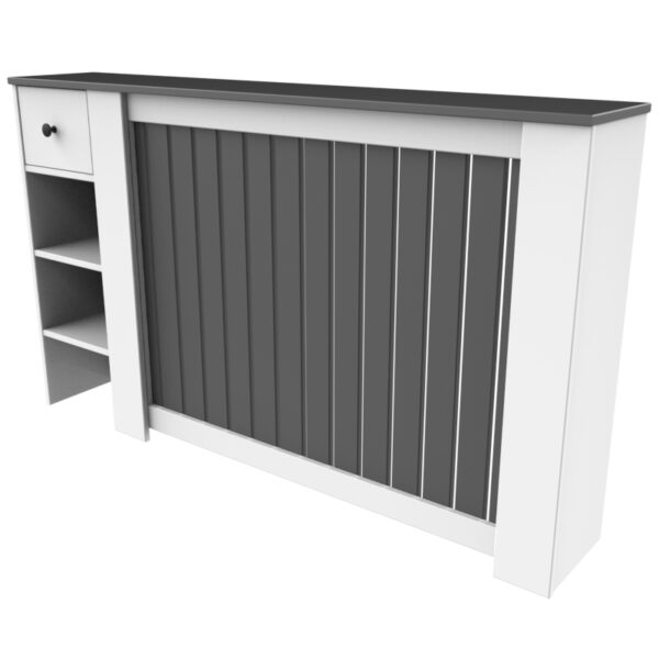 کاور شوفاژ و رادیاتور تکنودکور مدل RCL رنگ سفید نقره‌ای