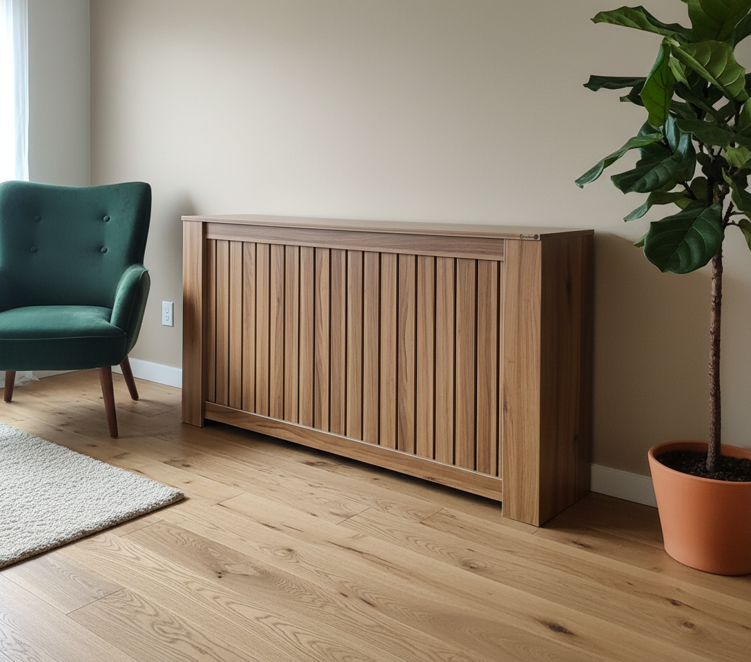 کاور شوفاژ و رادیاتور تکنودکور مدل RCA/B رنگ قهوه‌ای روشن